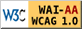Icona de conformitat amb el Nivell Doble-A, de les Directrius d'Accessibilitat per al Contingut Web 1.0 del W3C-WAI. S'obrir en una finestra nova